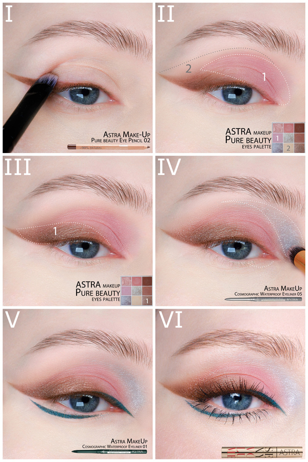 Astra Make-Up Pure Beauty palette праздничный макияж урок