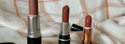 Нужны ли малышки MAC Little Mac Mini Lipstick? Рассмотрим оттенки Velvet teddy, Whirl, Russian Red и Diva