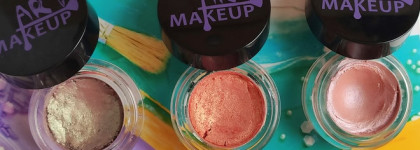 Кремовые тени Art MakeUp в повседневных оттенках 193 Зефир, 64 Лоллипоп и 75 Манго