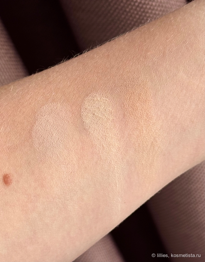 Слева направо Kiko 01 Ivory, About Tone 03 Natural, Clinique 03 Light