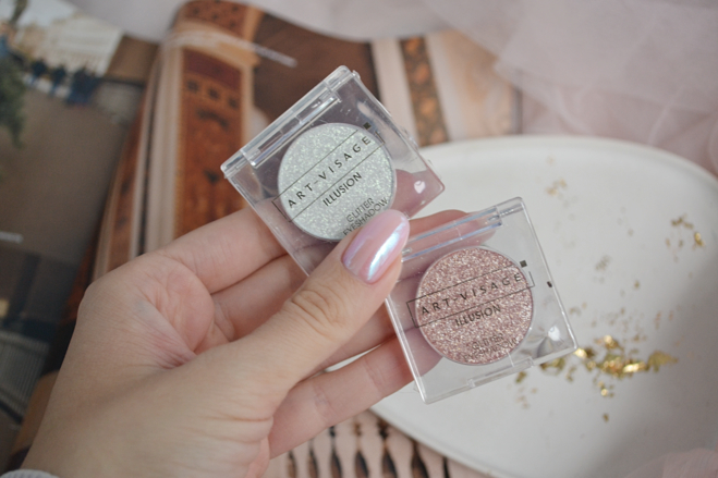 Лучшие тени бренда: сияющие тени Art- Visage Illusion Glitter Eyeshadow в оттенках 31 и 35