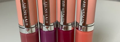 Обзор Givenchy Le Rose Perfecto liquid balm 14 nude soul, 22 berry break, 25 free red, 30 vital glow