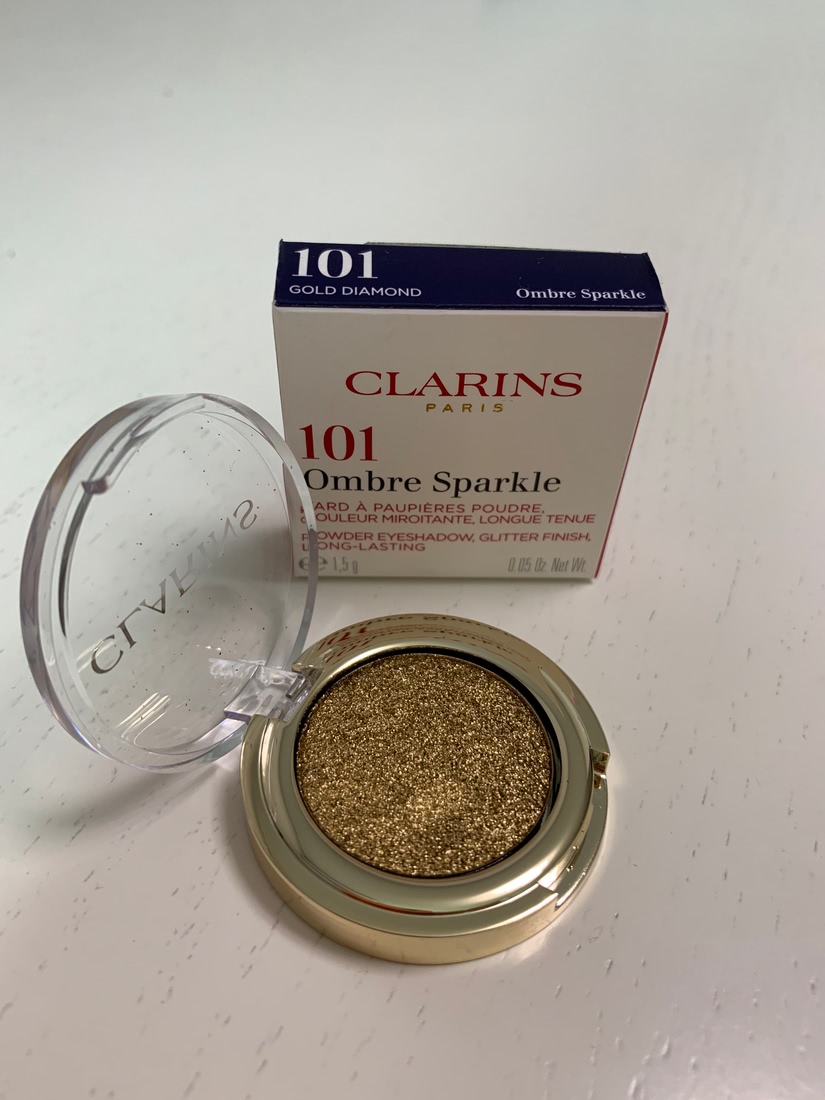 Clarins Ombre Sparkle Powder Eyeshadow #101 gold diamond