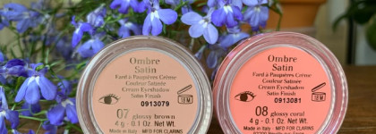 Сливочные ириски Clarins Ombre Satin #07 Glossy Brown и #08 Glossy Coral