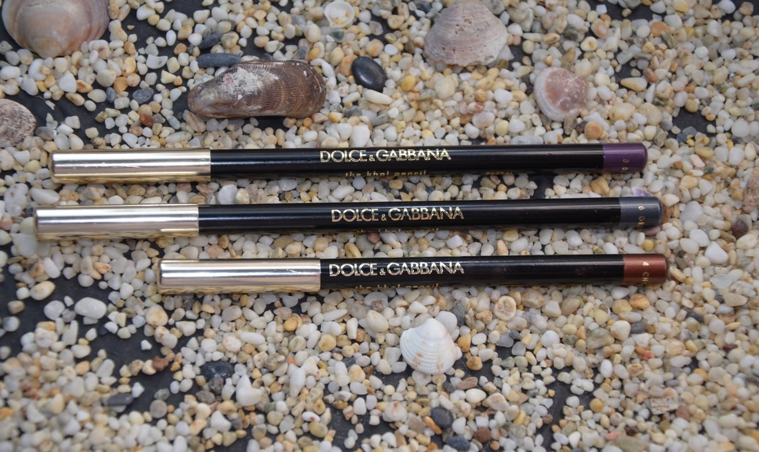 Dolce&Gabbana The Khol Pencil сверху вниз #5 Dahlia, #6 Graphite, #4 Chocolate