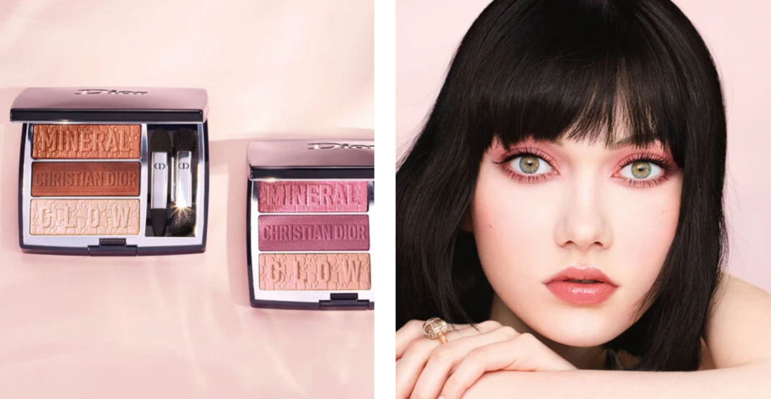 Фото с официального сайта Dior. Макияж глаз модели выполнен с "розовой" палеткой