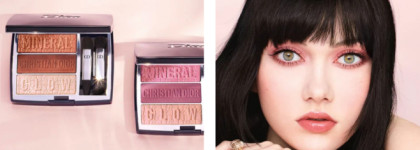 Трио Dior Eyeshadow Palette #733 Coral Glow и Dior Addict Lip Glow Color Reviver Balm #026 Plum