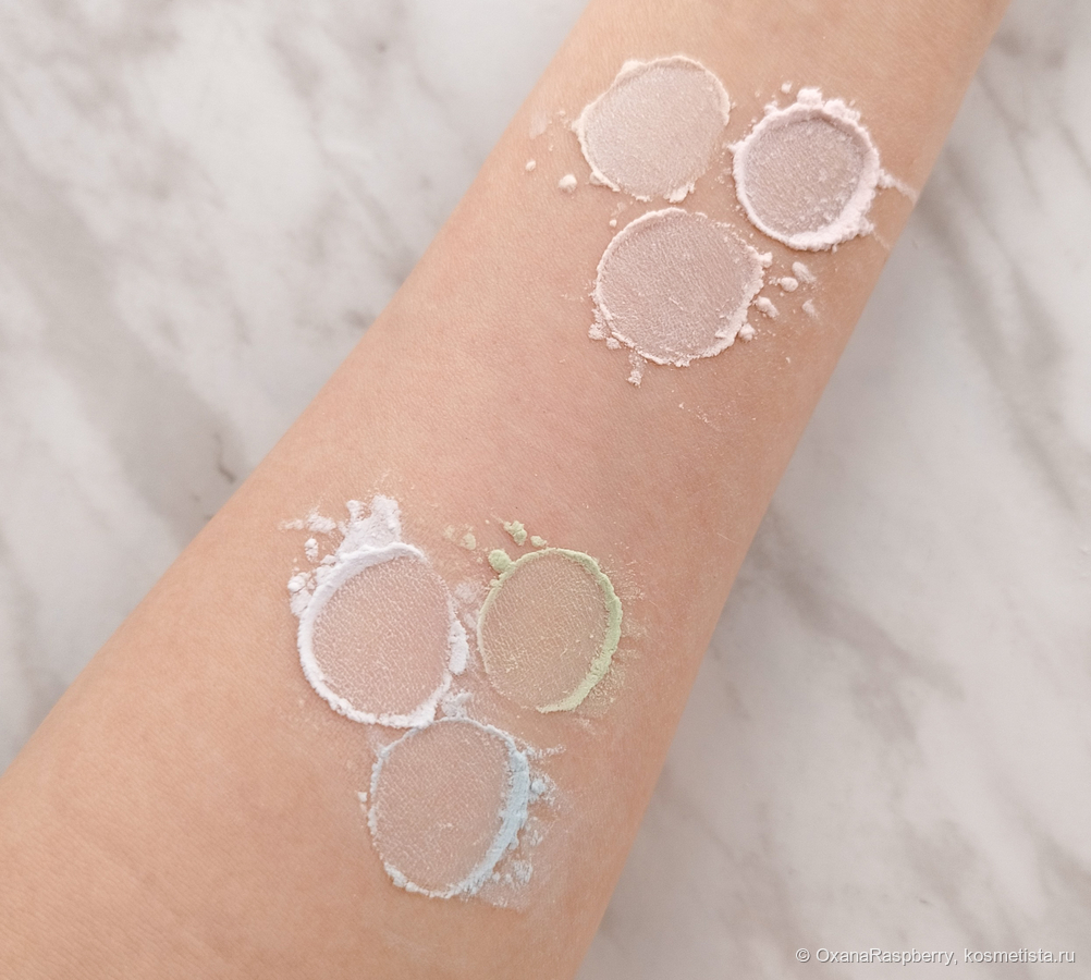 Снизу вверх: 01 Pale Clear, 03 Satin Pink