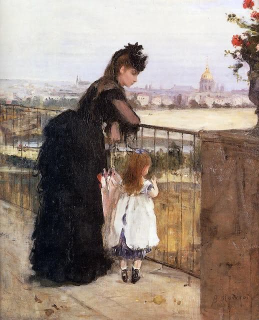 Берта Моризо «Женщина и ребёнок на балконе», 1872