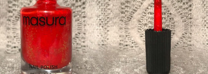 Красное желе со слюдой: лак Masura Nail Polish «Дарующая любовь» (Bestowing love 1492)