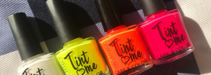 Сложный яркий маникюр с градиентом и облаками обычным лаком