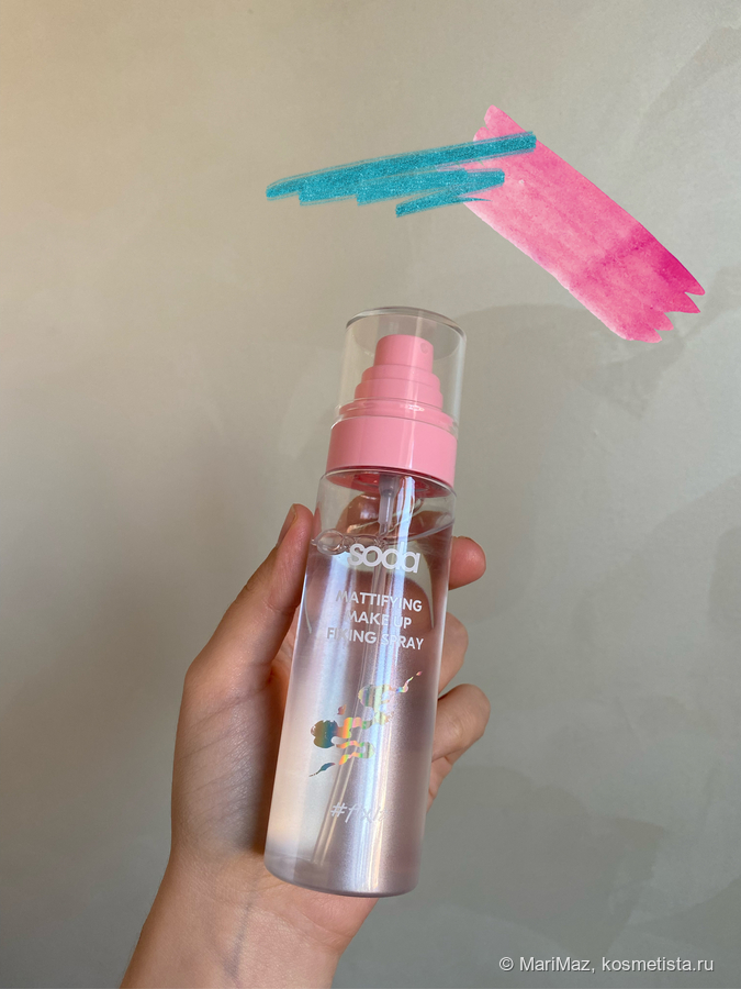 Soda Матовый фиксирующий спрей для макияжа Matte Make Up Fixing Spray #fixit