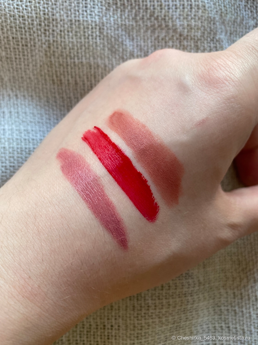 Снизу-вверх: MB 721/ Lime Crime Red Velvet / Givenchy Nude Androgyne