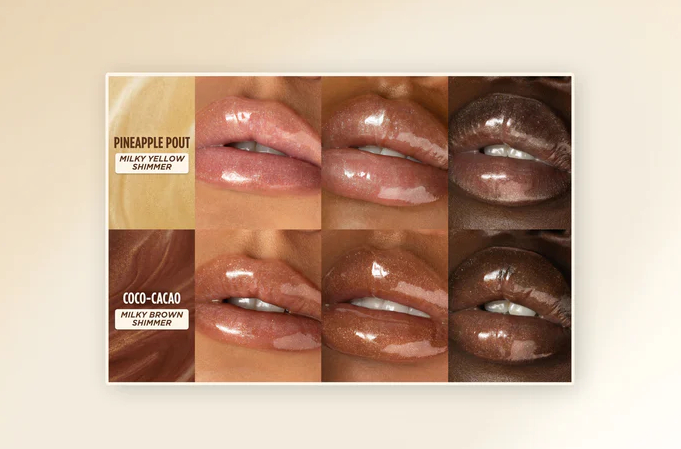 Сравнительное фото на губах