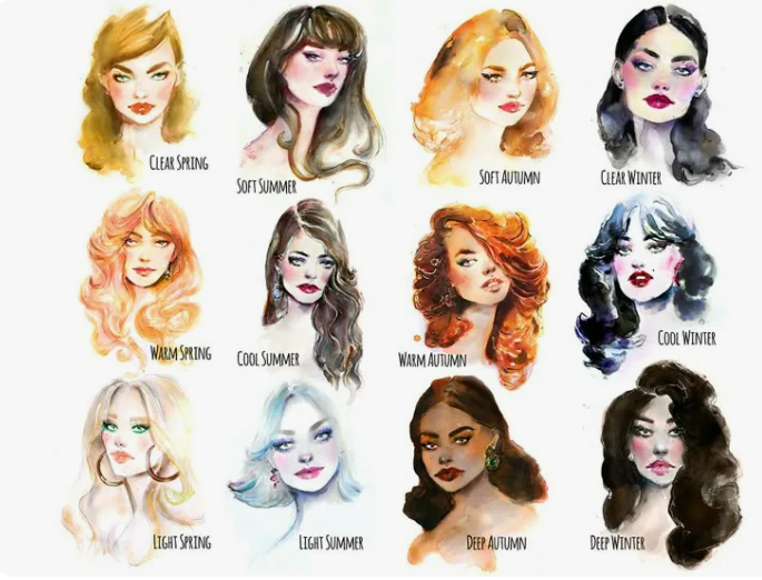 Мой цветотип второй слева направо