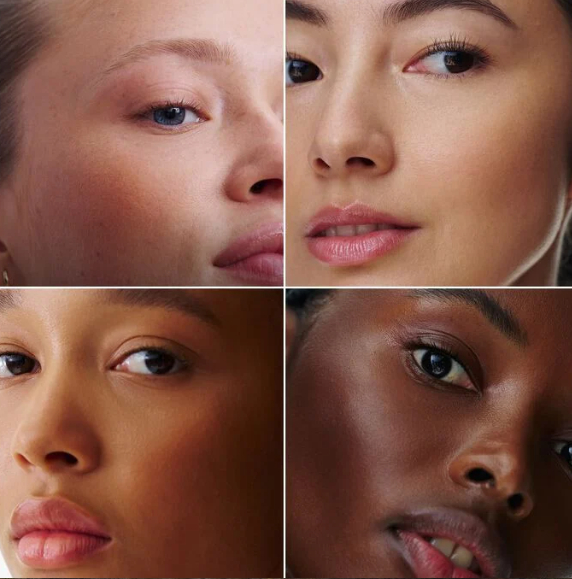 Пудра на разной коже