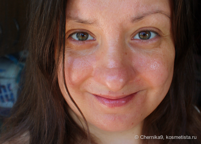Напитанное лицо после крема