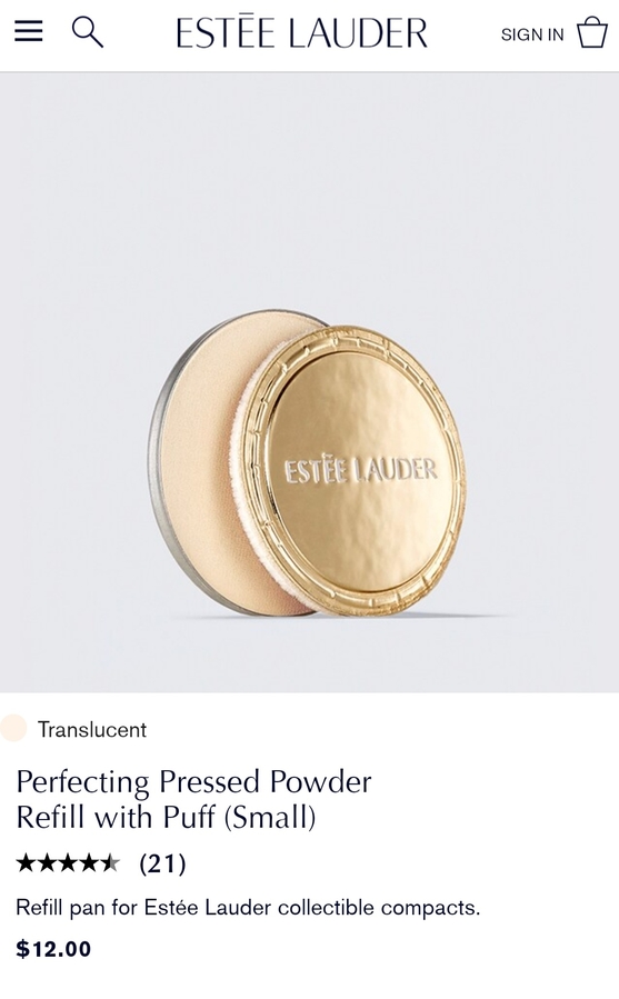 Refill small  Estee Lauder compact powder