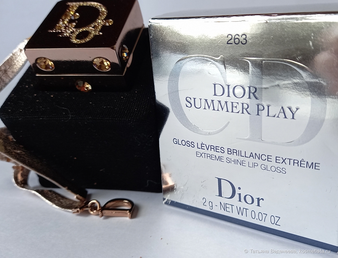 Dior summer play extreme shine lip gloss 263 pink essentials cristal swarovski