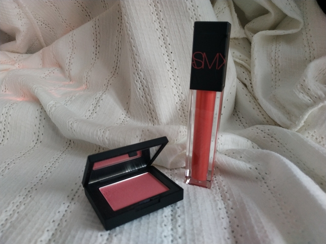 Румяна Nars Blush в оттенке Orgasm и Масло для губ в оттенке Orgasm X ...
