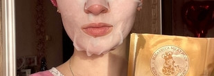 Прекрасная тканевая маска для лица Elizavecca "24k Gold Water Dual Snail Mask Pack"