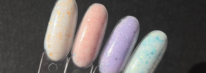 Rubber glitter base no hema Grattol - 4 восхитительных оттенка