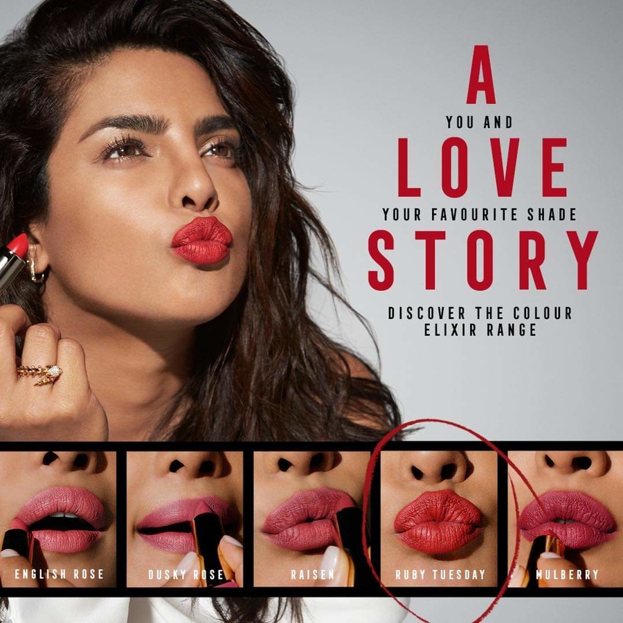 Priyanka Chopra Jonas for Max Factor colour elixir lipstick