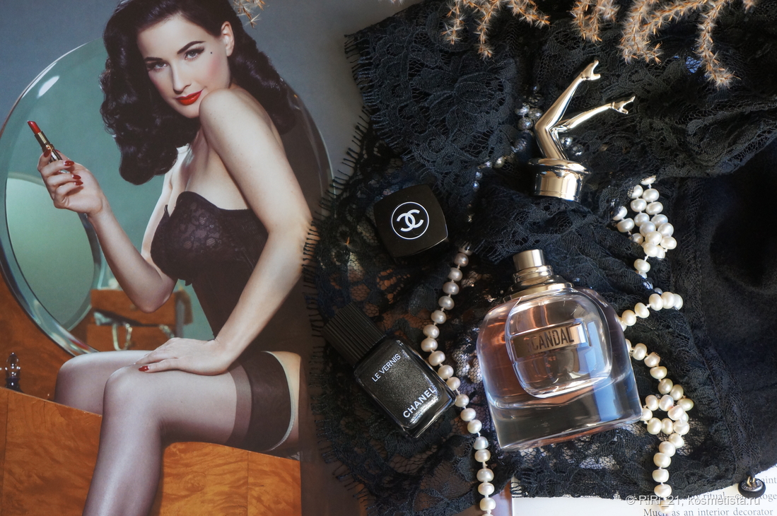 Jean Paul Gaultier- Scandal edp.Chanel Le Vernis nail colour Sequins #171