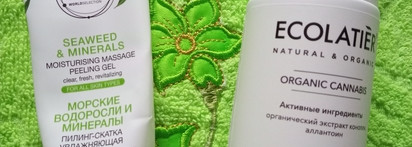 Очищение кожи с пенкой для умывания Ecolatier и пилинг-скаткой Green Planet