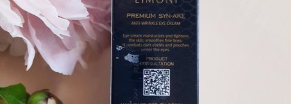 Мой уход за кожей вокруг глаз с антивозрастным кремом Limoni Premium Syn-Ake Anti-Wrinkle Eye Cream 25m