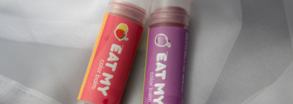 Альтернативный взгляд на оттеночные бальзамы от Eat my в оттенках "Клубнично-банановый смузи" и "Сливовый смузи"