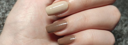 Какао с маршмеллоу от Sally Hansen: Raw cocoa 160 и Nifty nude 166