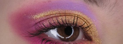 Фотоурок по запросу: несложный, но эффектный цветной макияж с элементом "cut crease"