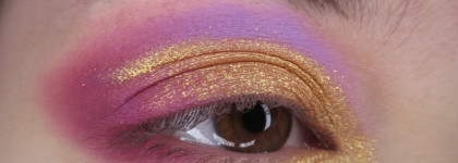 Фотоурок по запросу: несложный, но эффектный цветной макияж с элементом "cut crease"