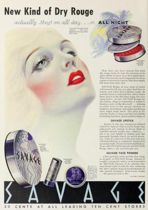 1935 год, сухие румяна от Savage