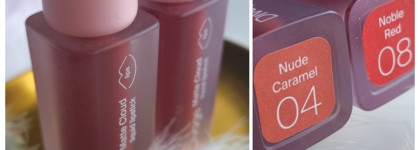 Еще 3 оттенка моих любимых помад Butter Gloss и Matte Cloud от Divage (04, 08, и 02)