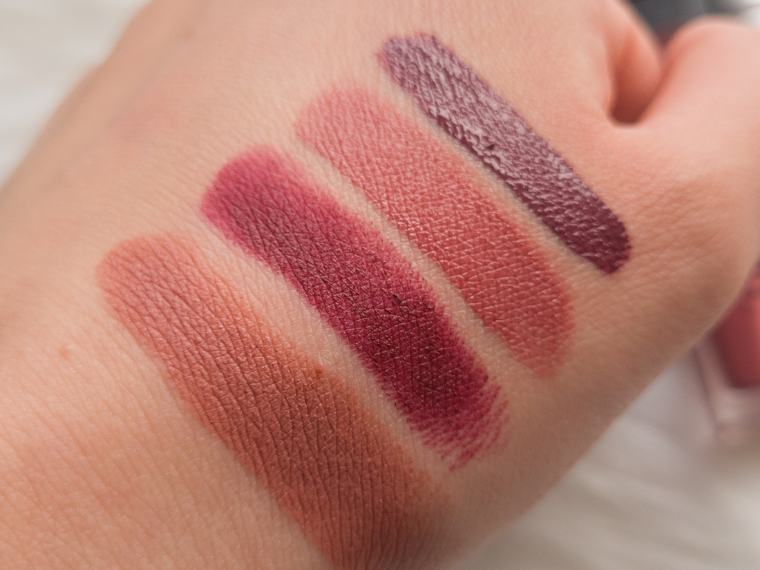 Слева направо: Luxvisage 503, huda beauty, Luxvisage 33, Influence