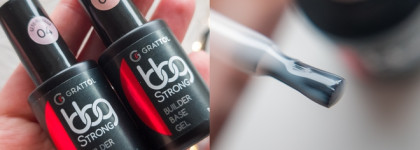 Лучше, чем база, прочнее, чем гель. Новый продукт для скоростного укрепления ногтей: Bbg strong builder base gel от Grattol