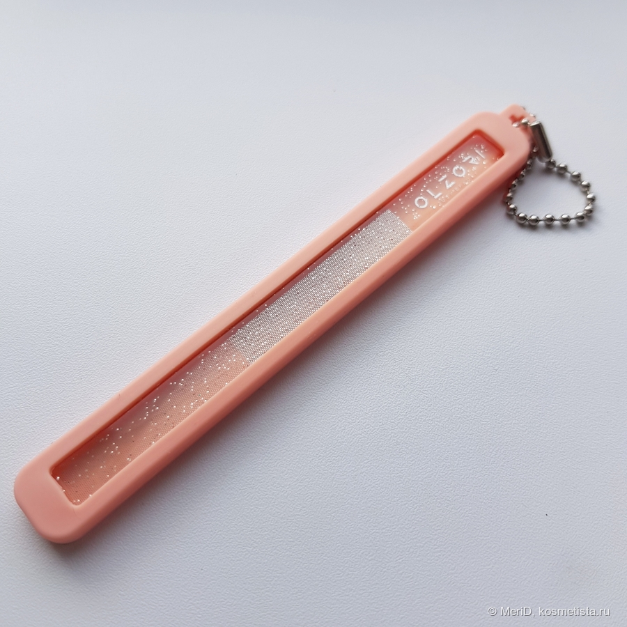 Стеклянная пилочка-баф для ногтей Olzori VirGo Nail 02 в силиконовом чехле
