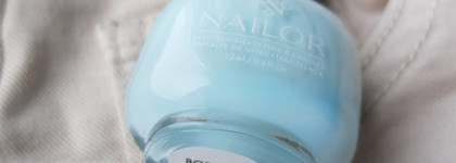 Эксперимент со светлым лаком - небесно-голубой лак для ногтей Nailor Nail Polish Боттичелли #606 NP