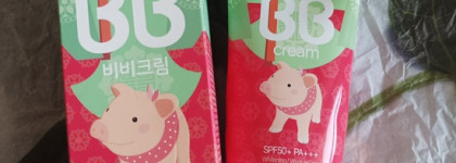 Elizavecca Milky Piggy BB Cream Spf50+/PA+++ . Поведение на комбинированной коже