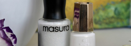 Прекрасная пара для белого маникюра с лаками Masura и Mavala nail polish