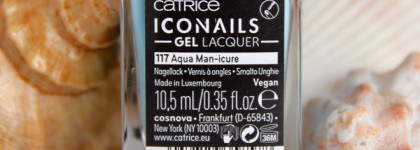 Небесно-голубой лак Catrice iconails gel 117 Aqua Man-icure