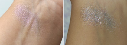 Лёгкие макияжи с тенями для век Ne blednaya By Gev Mua magic dust Lilac silver