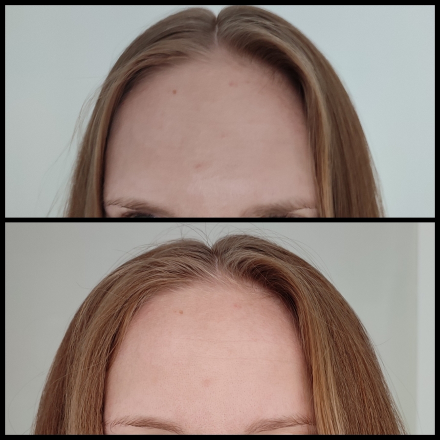 Волосы до и сразу после применения