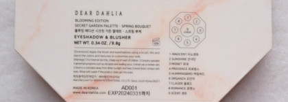 Милая сердцу Dear Dahlia Blooming Edition Secret Garden Palette #Spring Bouquet