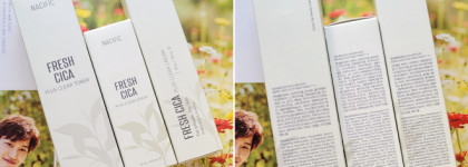 Nacific Fresh Cica: тонер, сыворотка и крем. Успокаивающий уход для жирной и проблемной кожи