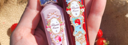 Клубничная парочка от Flower Knows: Cloud Lip Cream #S08 Velvet Redwood и Glowy Lip Gloss #G02 Rasberry Booze