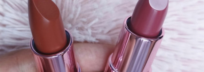 Помады Gosh Luxury rose № 003 Adore и № 004 Enjoy. Чем дальше отходишь, тем лучше смотрятся