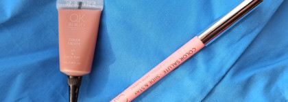 Море и песок. Тинт для губ и щек Color Salute Lip & Cheek Tint в оттенке Raf и стойкий карандаш для глаз в оттенке Cobalt от бренда O.K. Beauty